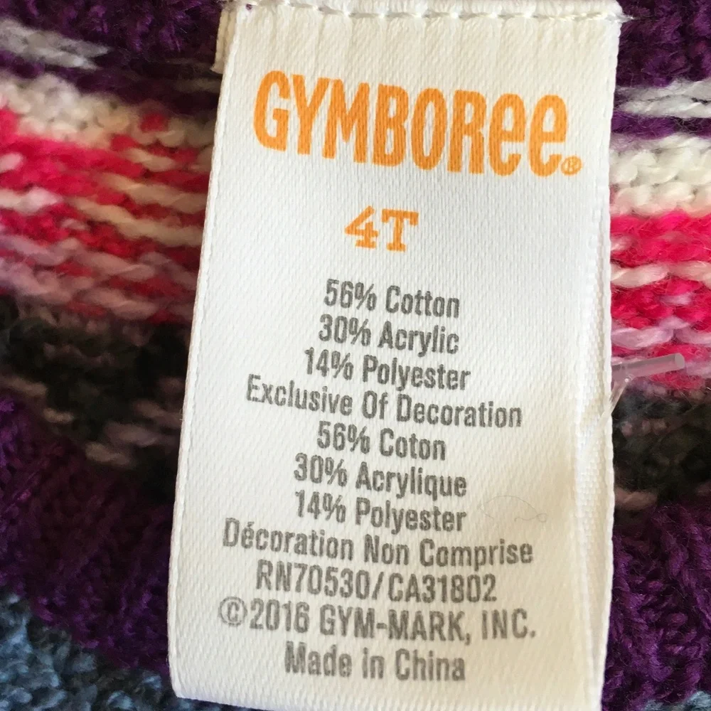 Gymboree Little Girl Sleeveless Winter Sweater Dress size 4T.